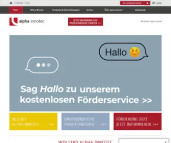 Alpha-Innotec.net(Alpha innotec · Heizen und kühlen mit Wärmepumpen) Screenshot