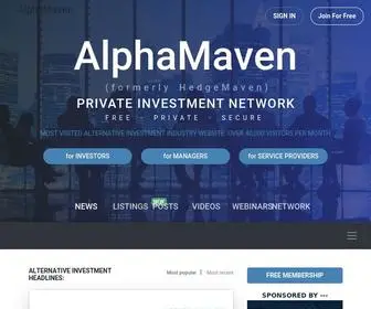 Alpha-Maven.com(Alternative Investment Network) Screenshot