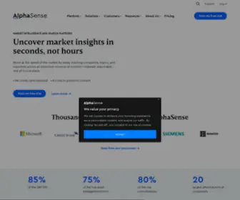 Alpha-Sense.com(Market Intelligence and Search Platform) Screenshot