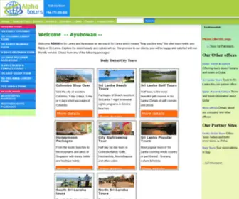 Alpha.com.lk(Sri Lanka Tours by Travel & Culture Services Sri Lankas most trusted tour operator Colombo tours) Screenshot