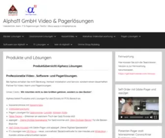 Alpha11.de(Alpha11 GmbH Video & Pagerlösungen) Screenshot