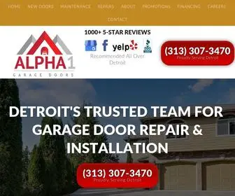 Alpha1Detroit.com(Alpha1 Garage Doors) Screenshot