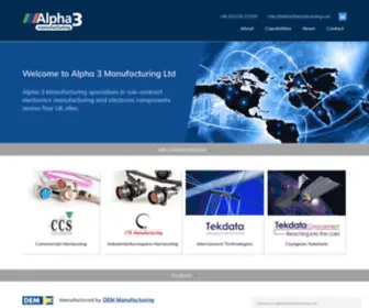 Alpha3Manufacturing.com(Alpha 3 Manufacturing Ltd) Screenshot