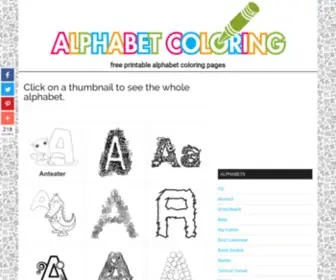Alphabetcoloring.net(Alphabetcoloring) Screenshot