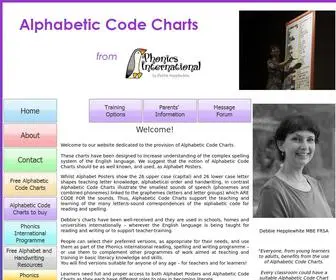 Alphabeticcodecharts.com(Free downloadable Alphabetic Code Charts for the English Language) Screenshot