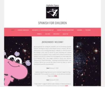 Alphabetspace.com(Spanish for children) Screenshot