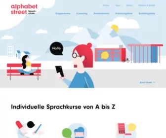 Alphabetstreet.ch(Individuelle Sprachkurse von A bis Z) Screenshot