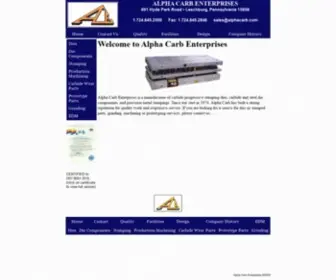 Alphacarb.com(Alpha Carb Enterprises) Screenshot