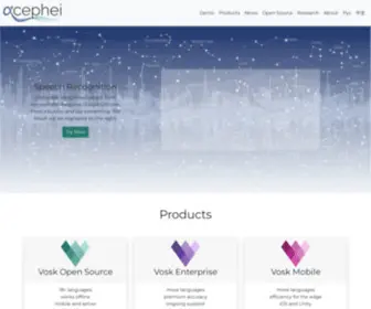 Alphacephei.com(Alpha Cephei Speech Recognition) Screenshot