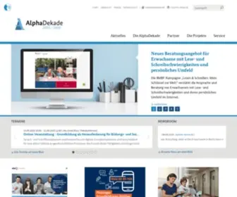 Alphadekade.de(Startseite) Screenshot