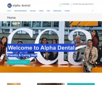 Alphadentalsd.com(Alpha Dental) Screenshot