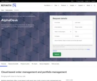 Alphadesk.com(Refinitiv) Screenshot