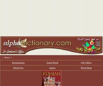 Alphadictionary.com(The ultimate language resource) Screenshot