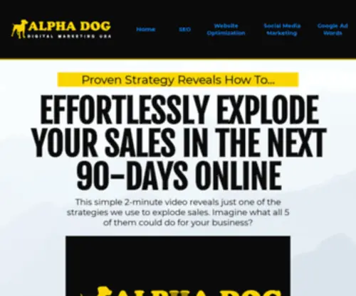 Alphadogdigitalmarketing.com(Alpha Dog Digita Marketing USA Home) Screenshot