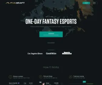 Alphadraft.com(Fantasy eSports For Cash) Screenshot