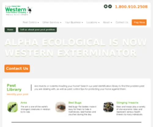 Alphaecological.com(Pest Control from Alpha Ecological Pest Control) Screenshot