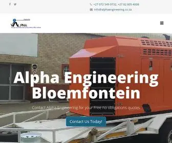 Alphaengineering.co.za(Alpha Engineering Bloemfontein) Screenshot