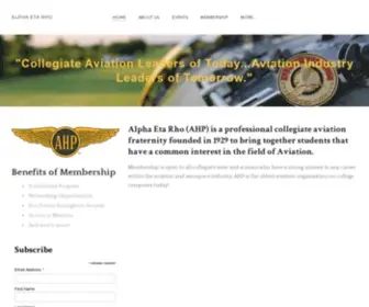 Alphaetarho.org(Collegiate Aviation Leaders of Today...Aviation Industry Leaders of Tomorrow) Screenshot