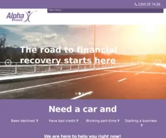 Alphafinance.com.au(Affordable Car Financing in Australia) Screenshot