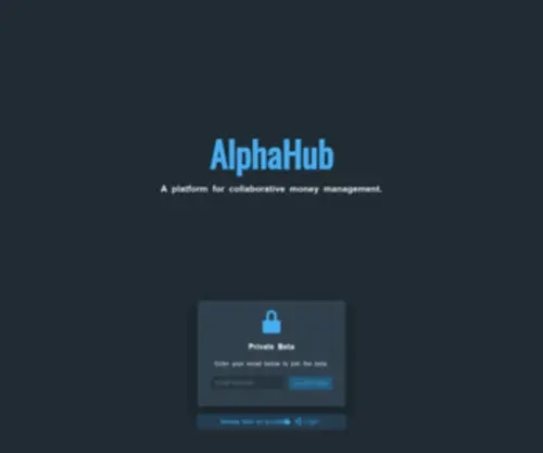 Alphahub.com(AlphaHub) Screenshot