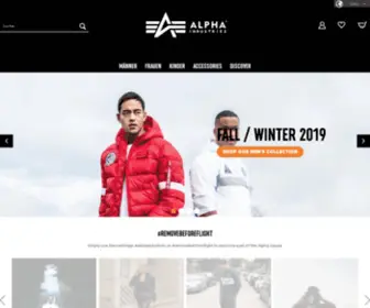 Alphaindustries.de(ALPHA INDUSTRIES Online Shop) Screenshot