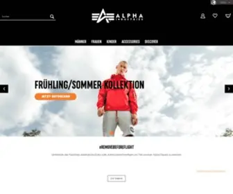 Alphaindustries.eu(ALPHA INDUSTRIES Online Shop) Screenshot