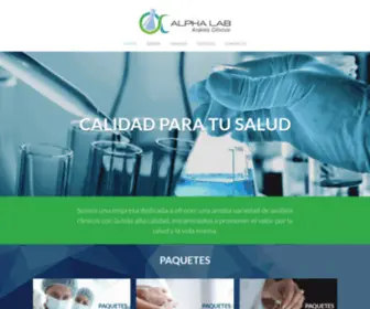 Alphalab.com.mx(CALIDAD PARA TU SALUD) Screenshot