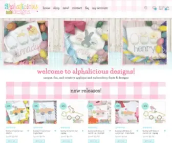 Alphaliciousdesigns.com(Alphalicious Embroidery Designs) Screenshot