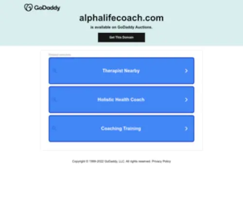Alphalifecoach.com(Alphalife Coach) Screenshot