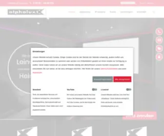 Alphaluxx.de(Leinwände für Heimkinos) Screenshot