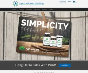 Alphamail.com(Alpha Printing & Mailing) Screenshot