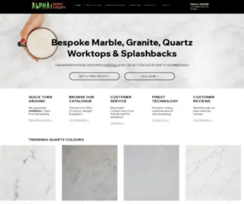 Alphamarbleandgranite.com(High Quality Quartz Worktops) Screenshot