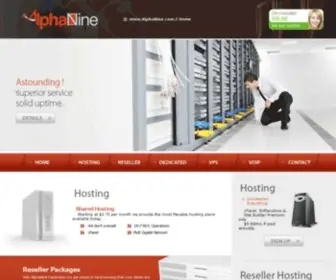 Alphanine.com(AlphaNine Datacomm) Screenshot