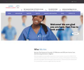 Alphanursingagencyng.com(WeForemost Provider Of Effective and Efficient Home Care And Nursing Services In Nigeria) Screenshot