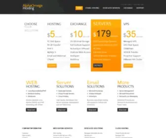 Alphaomegahosting.com(Web hosting) Screenshot