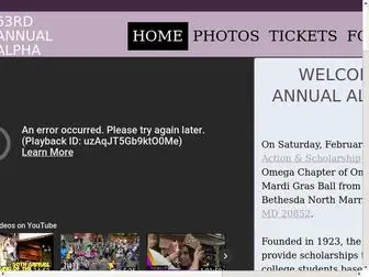 Alphaomegamardigras.org(63rd Annual Alpha Omega Mardi Gras) Screenshot