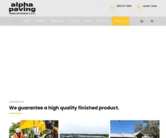 Alphapavingtexas.com(Asphalt Paving) Screenshot