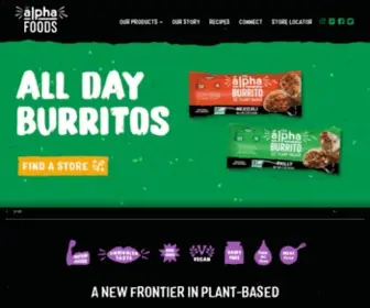 Alphaplantbased.com(Alpha Foods Online Shop) Screenshot