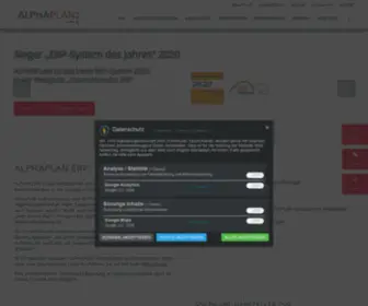 Alphaplanweb.de(ALPHAPLAN ERP) Screenshot