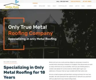 Alpharain.com(Metal Roofing Virginia) Screenshot