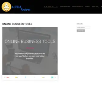 Alphareviews.net(ONLINE BUSINESS TOOLS) Screenshot