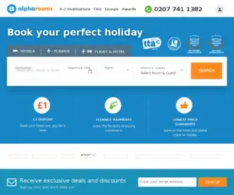 Alpharooms.co.uk(Book Cheap Hotel Deals & Discount Holidays 2020/2021) Screenshot