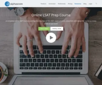 Alphascore.com(Alpha Score: Online LSAT Course & Prep Resources) Screenshot