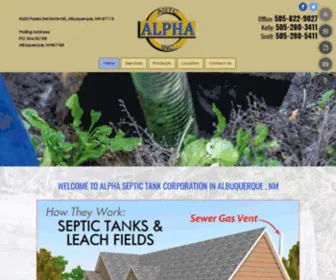 Alphaseptic.com(Backhoe Work) Screenshot