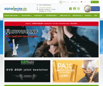 Alphasmoke.com(Rauchgenuss erleben) Screenshot