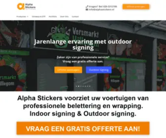 Alphastickers.nl(Gratis Offerte) Screenshot