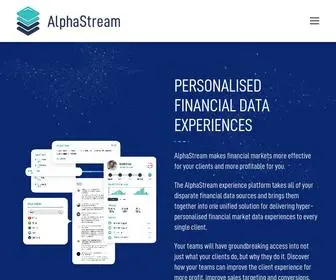 Alphastream.io(Hyper-personalisation for Financial Services) Screenshot