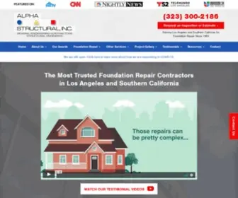 Alphastructural.com(Foundation Repair Los Angeles) Screenshot