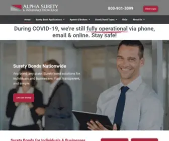 Alphasurety.com(Alpha Surety Bonds) Screenshot