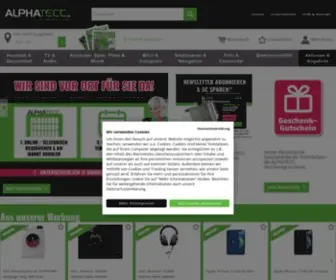 Alphatecc.de(Ihr Fachmarktkette für Elektrogeräte) Screenshot